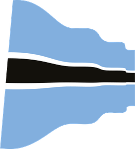 Botswana wavy flag