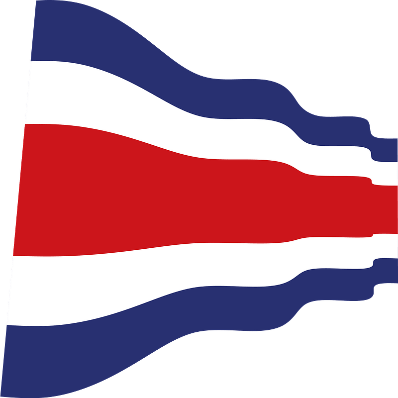 CostaRica wavy flag