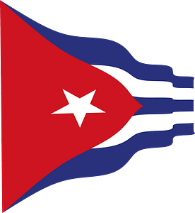 Cuba wavy flag