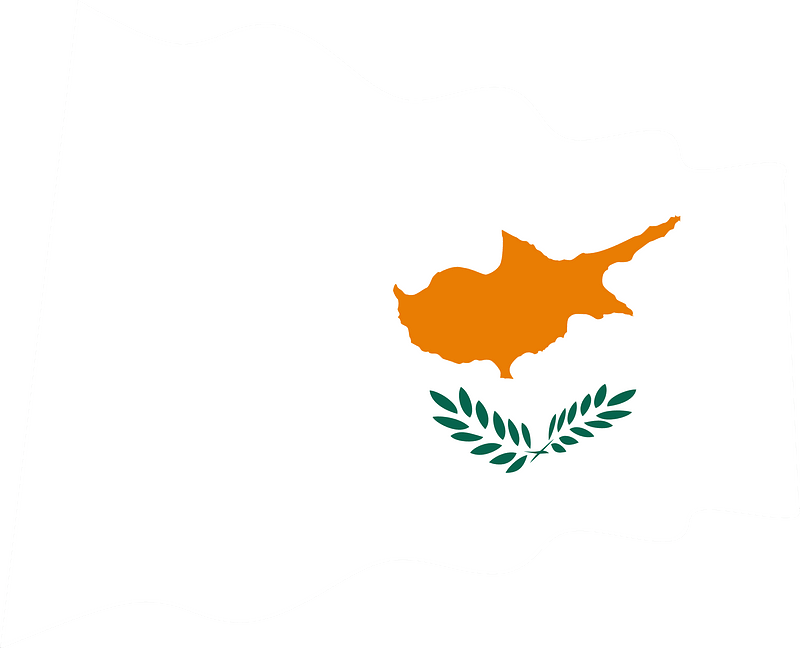 Cyprus wavy flag
