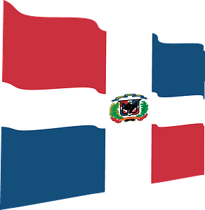 Dominican Republic wavy flag