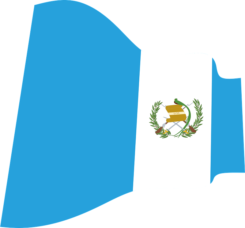 Guatemala wavy flag