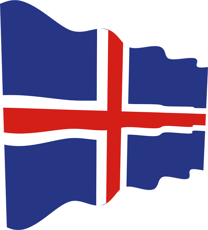 Iceland wavy flag