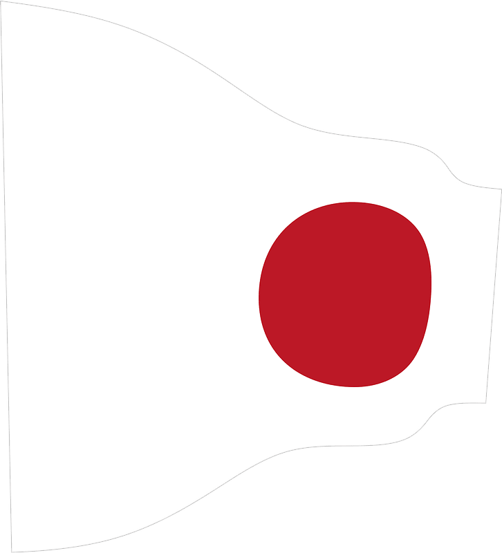 Japan wavy flag