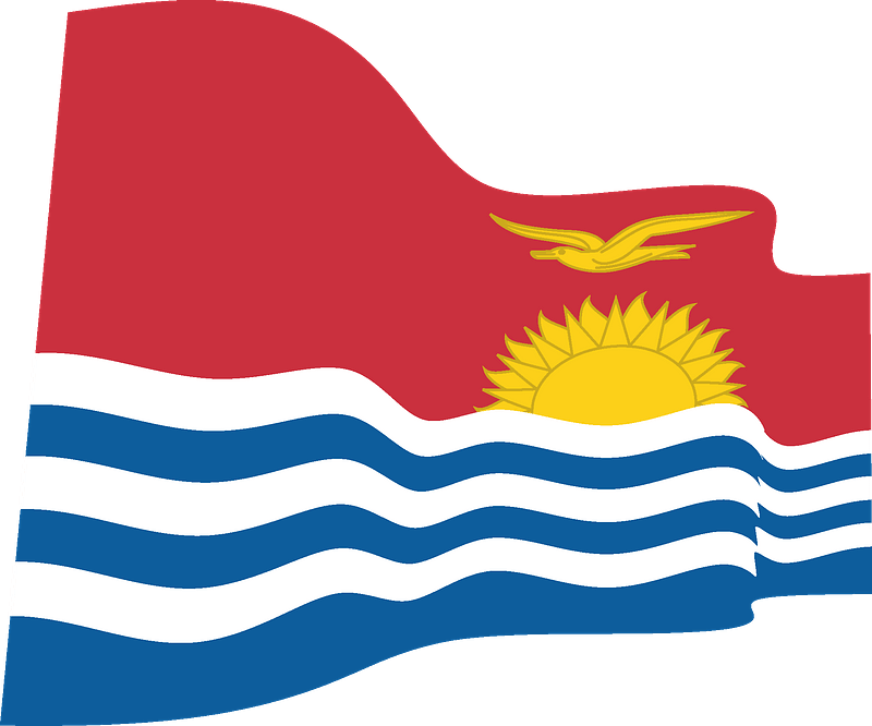 Kiribati wavy flag