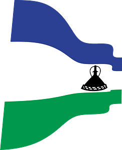 Lesotho wavy flag