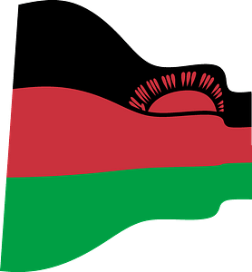 Malawi wavy flag