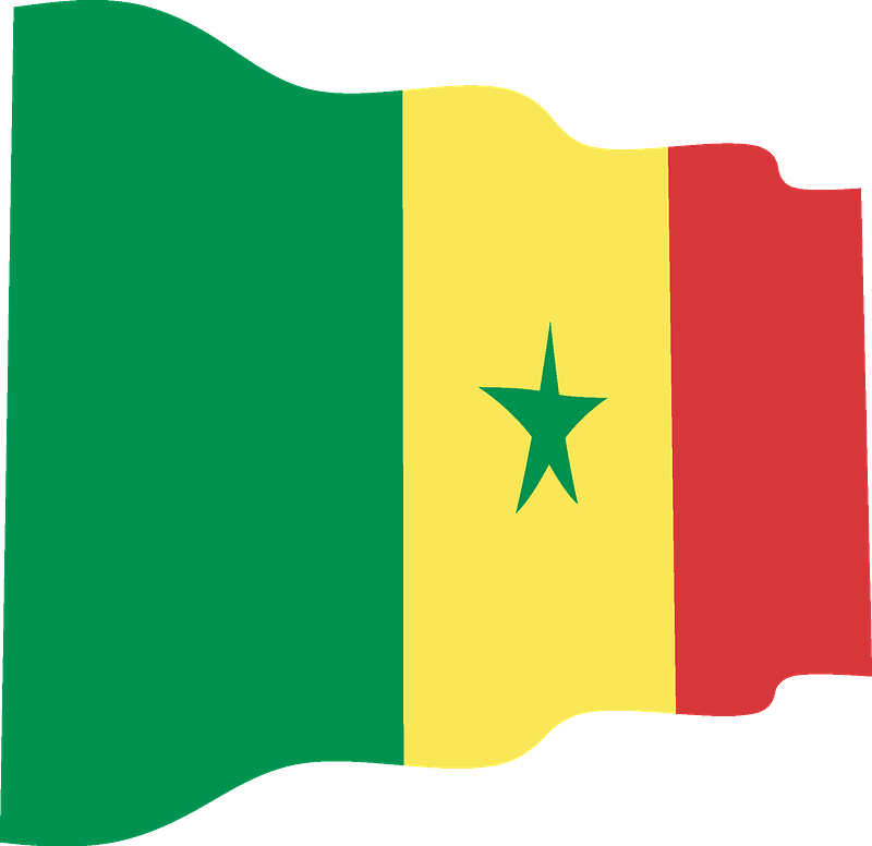 Senegal wavy flag