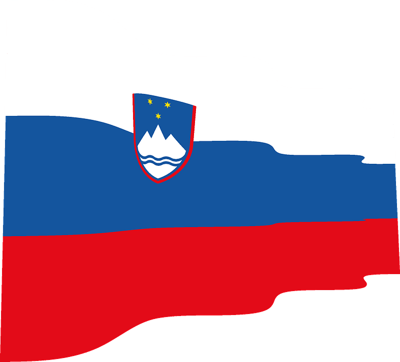 Slovenia wavy flag