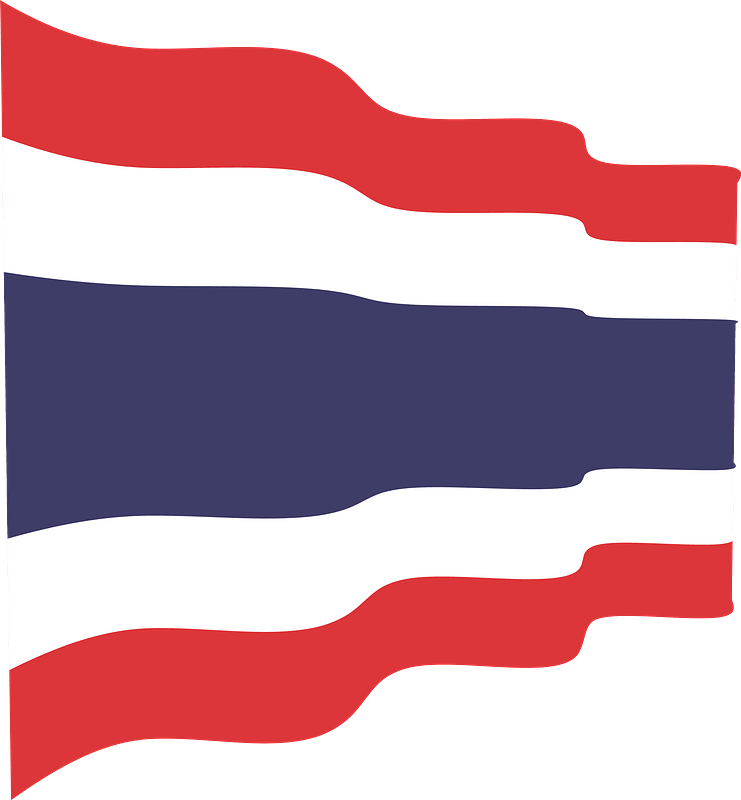 Thailand wavy flag
