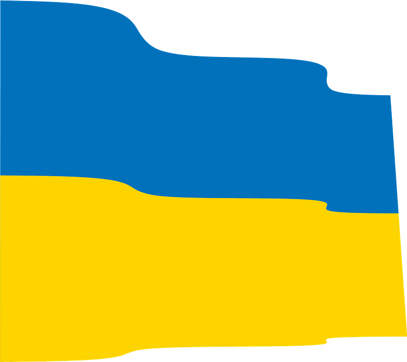 Ukraine wavy flag