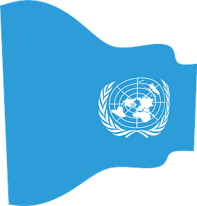 United nations wavy flag