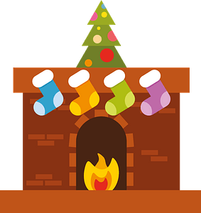 Christmas fireplace