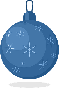 Christmas tree blue ball