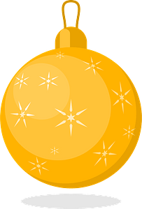 Christmas tree yellow ball