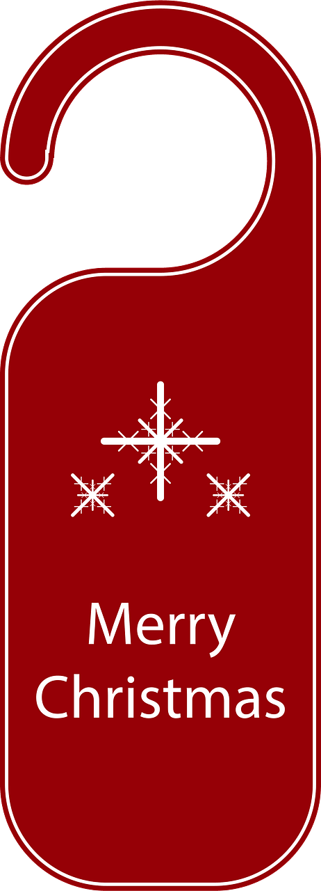 Merry christmas door hanger