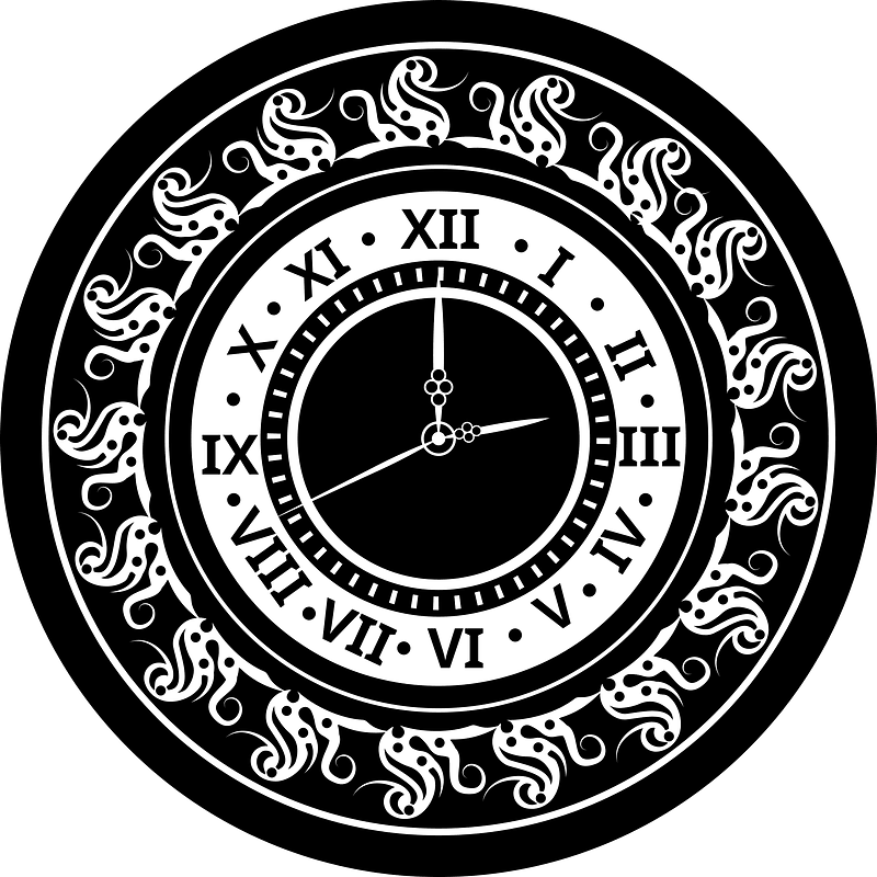 Clock roman numbers