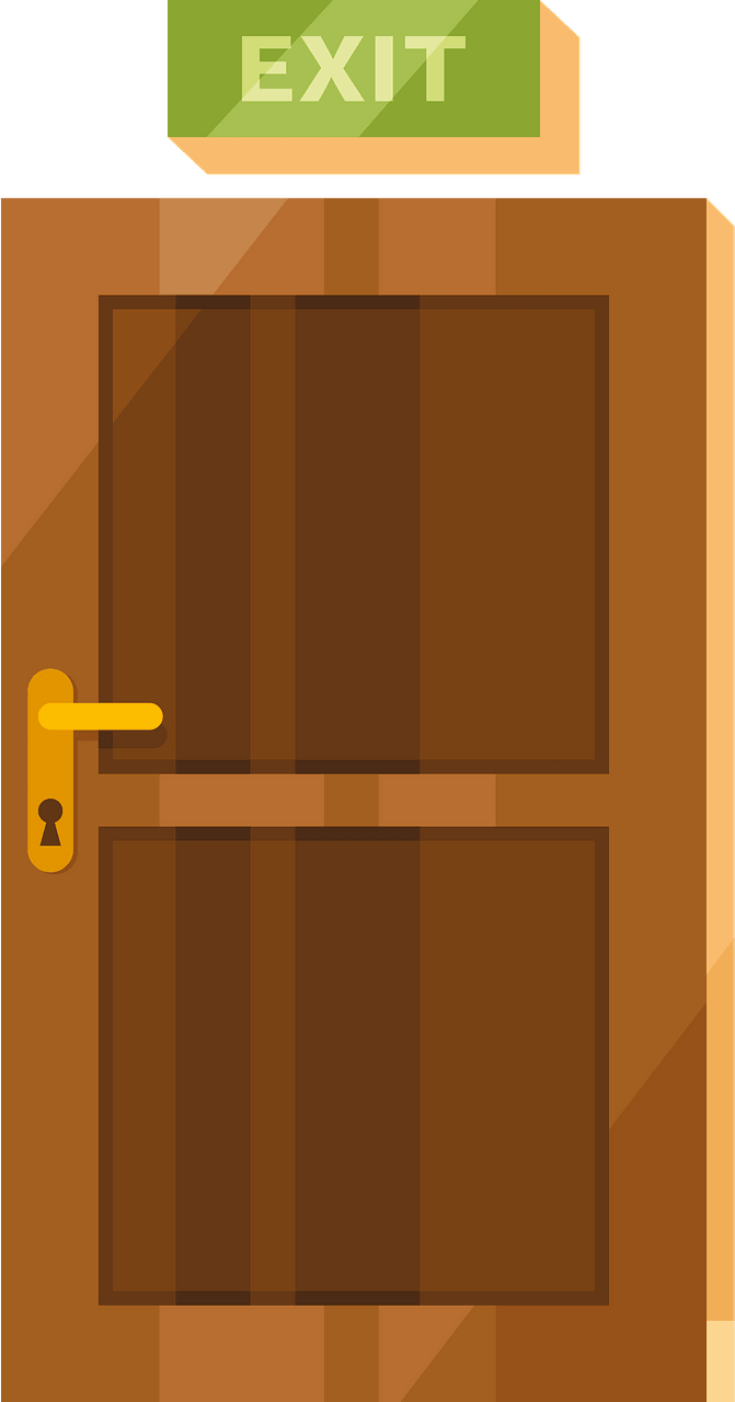 Exit door