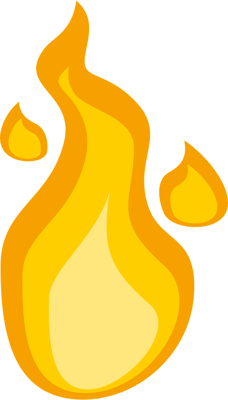 Flames fire