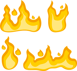 Flames fire