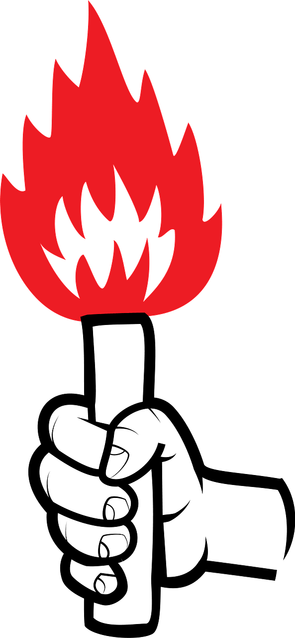 Flare in hand