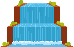 Flat waterfall