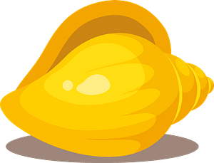 Gold sea shell