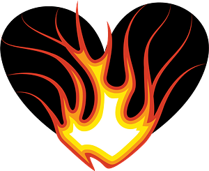 Heart flames