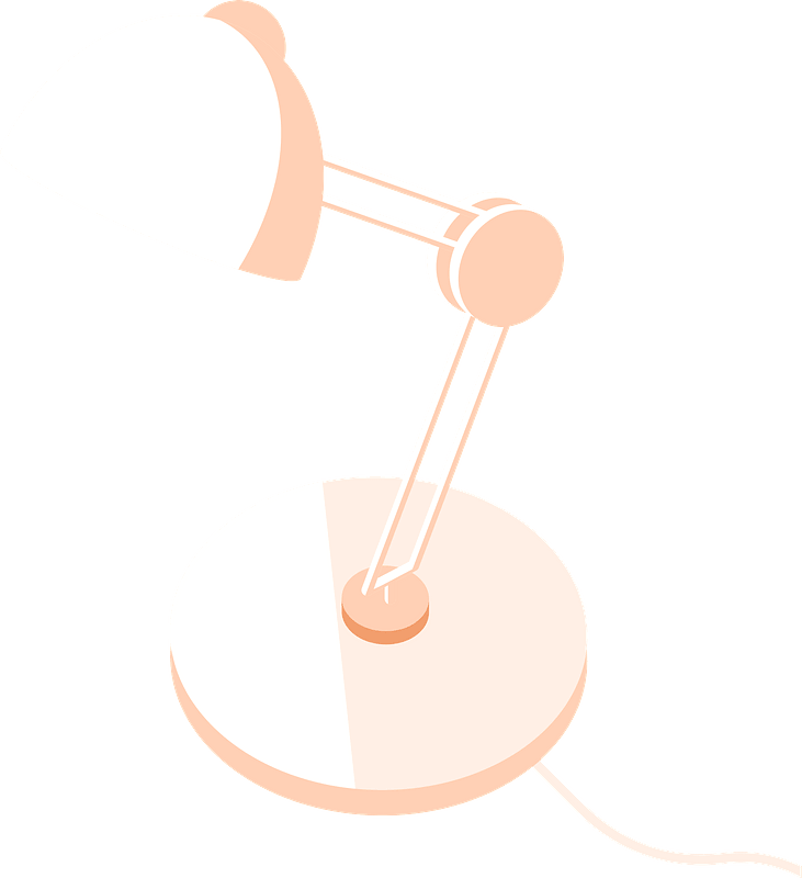 Lamp on desk