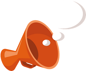 Megaphone speech bubble