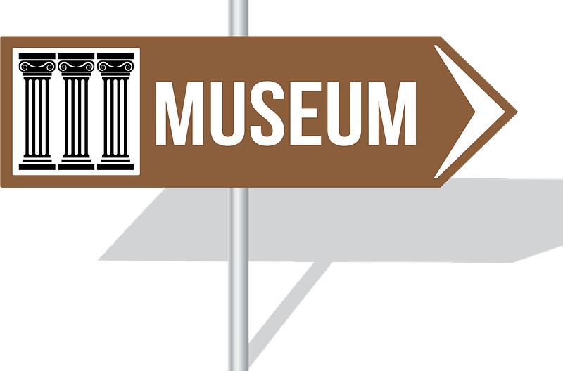 Museum sign direction - Free vector clipart images on creazilla.com