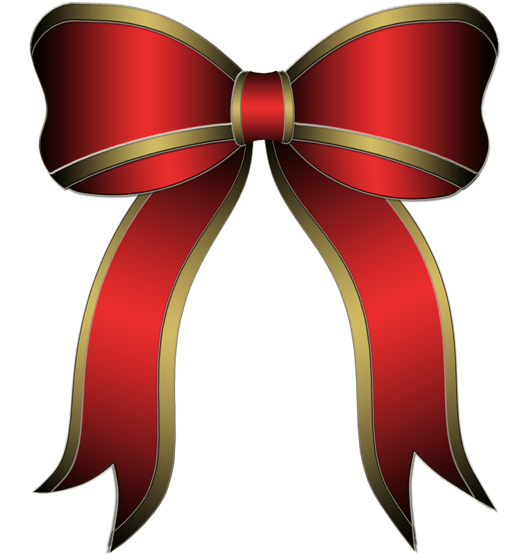 Red-and-Gold Christmas Bow