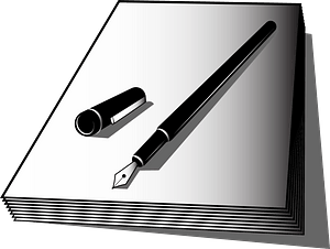 Pen and book