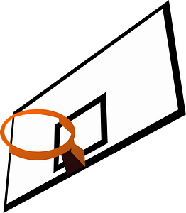 Basketball backboard and rim