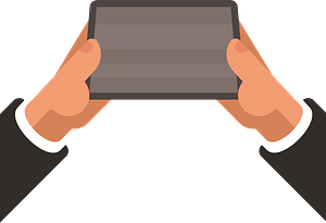 Tablet in hands