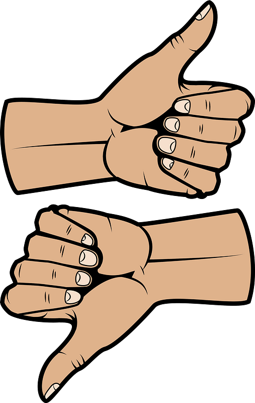 Thumb up and down