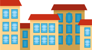 Village buildings