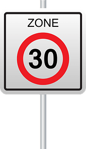 Warning sign speed