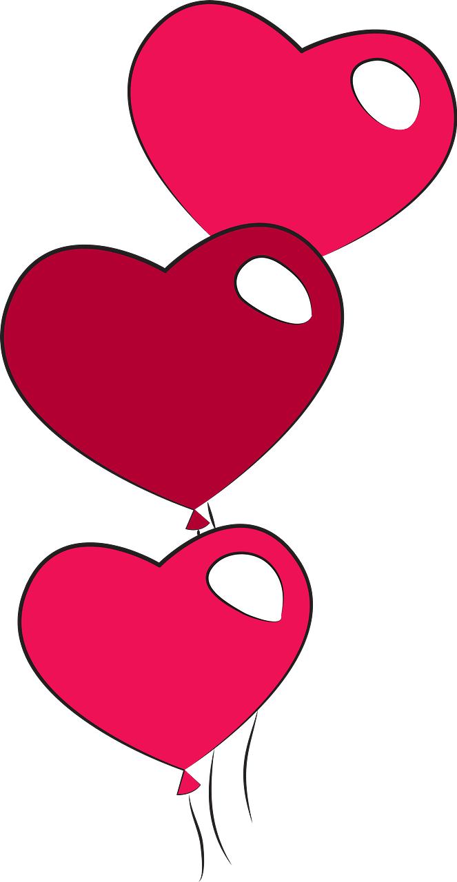 Heart shaped balloons