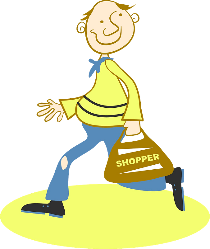 Man with a shopper
