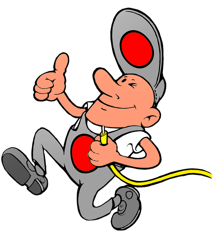 Cartoon electrician