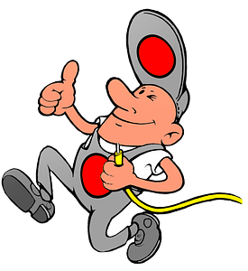 Cartoon electrician