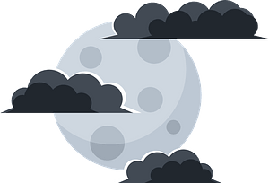 Moon in the clouds