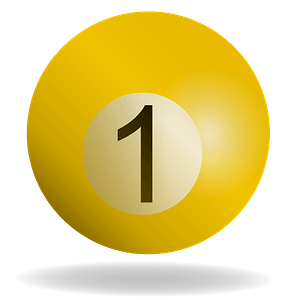 Yellow billiard ball