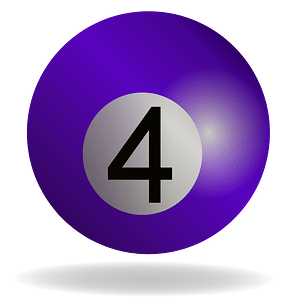 Purple billiard ball