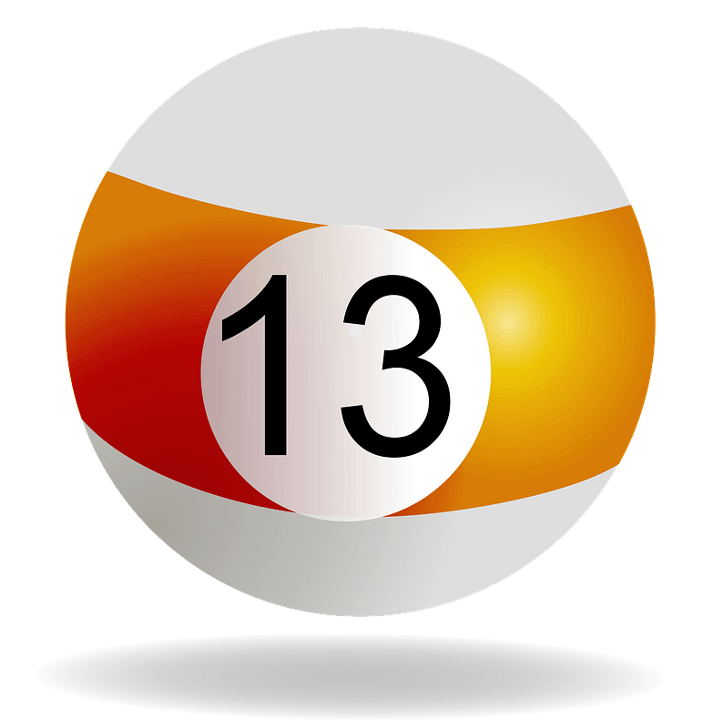 Orange billiard ball