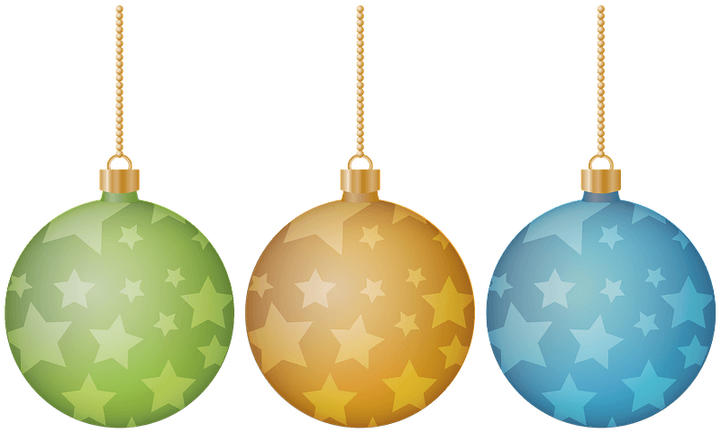 Colourful Christmas balls