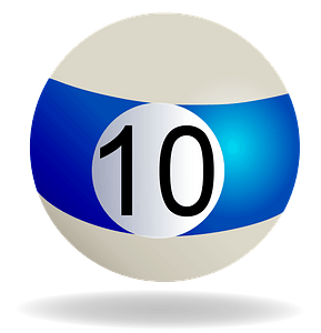 Blue billiard ball