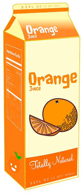 Carton of orange juice
