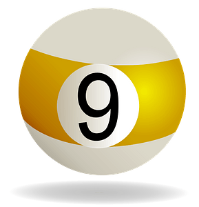 Yellow billiard ball